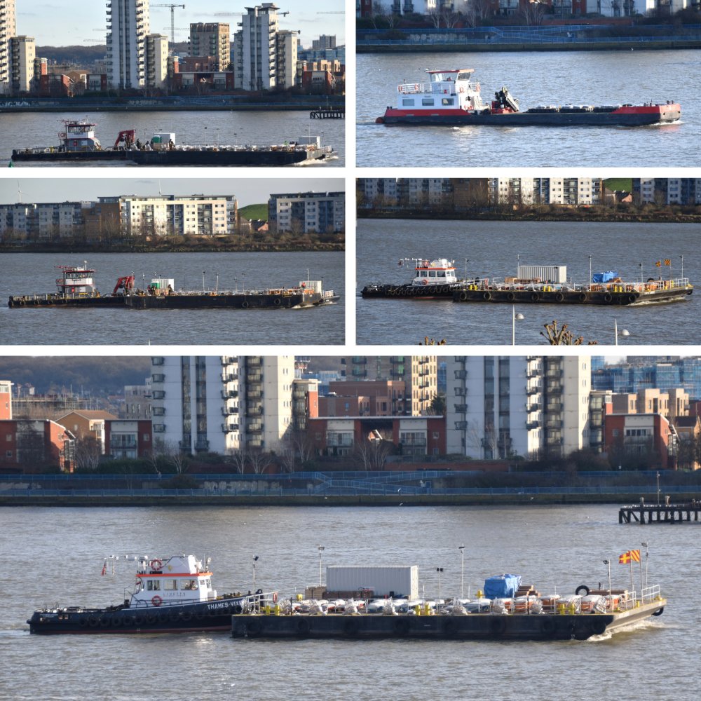 AJBC_1's tweet image. Preparations underway in #London to welcome in 2025 with @ChrisLivett&apos;s team THAMES VIXEN &amp;amp; SCHELDEMOND I supported by @Thamescraft  SOPHIA D moving the @TitaniumFwks up to their #Thames mooring for tomorrow night 🎇🎆

#dlr_blog
#LondonFireworks #NY2025