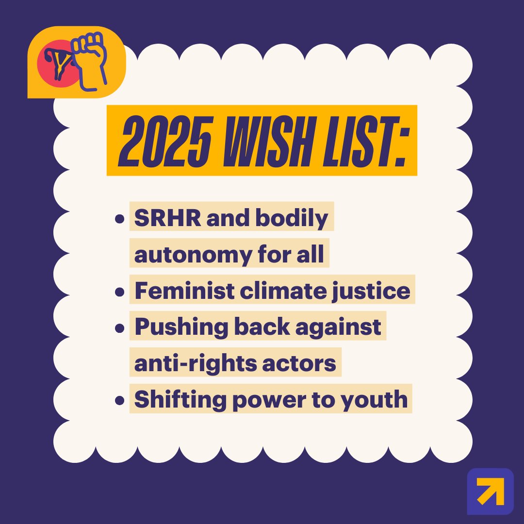 WomenDeliver's tweet image. We’re pushing for a world where #SRHR and #BodilyAutonomy are non-negotiable, climate justice is feminist, and youth lead the way. 

What’s on your 2025 wish list?