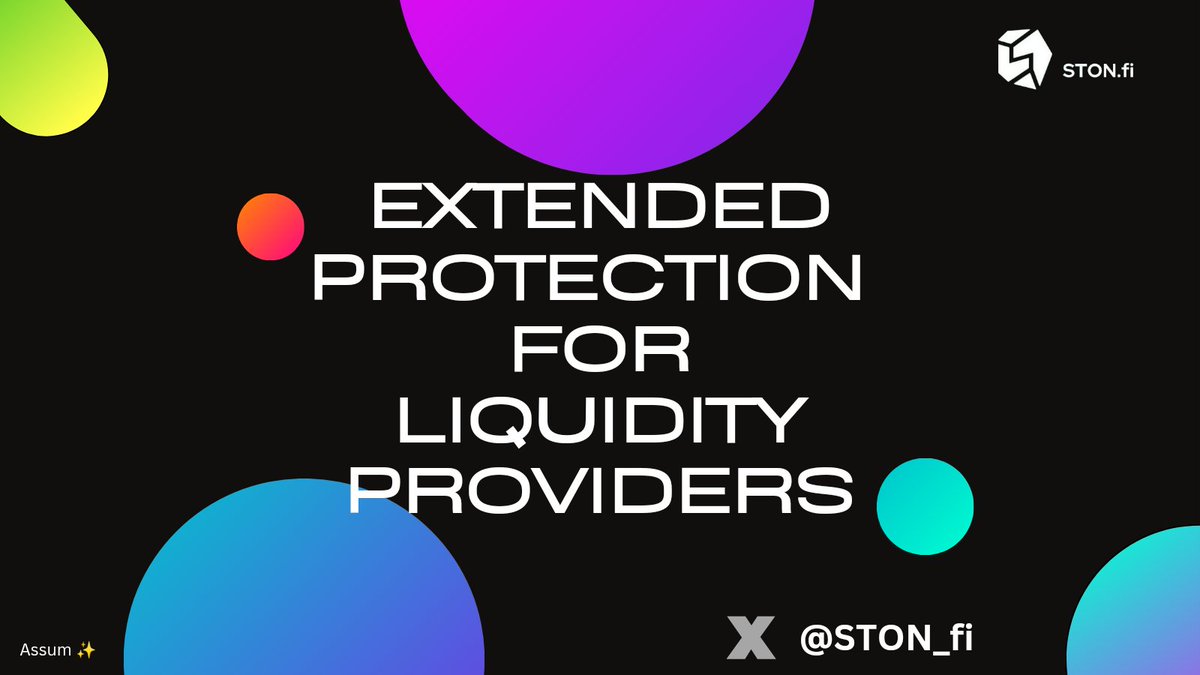 AssumAnaba's tweet photo. Exciting News! 🎉
1/
 Extended Protection for Liquidity Providers https://t.co/pRf6JKrqhH
 From Dec 12 - Jan 31, enjoy top-tier impermanent loss protection in our STON/USDT v2 pool
👉🏾https://t.co/3dJnkYIj4I✨
Offset up to 5.72% of your impermanent loss

 #protection #liquidity https://t.co/w8HhH8GnnR