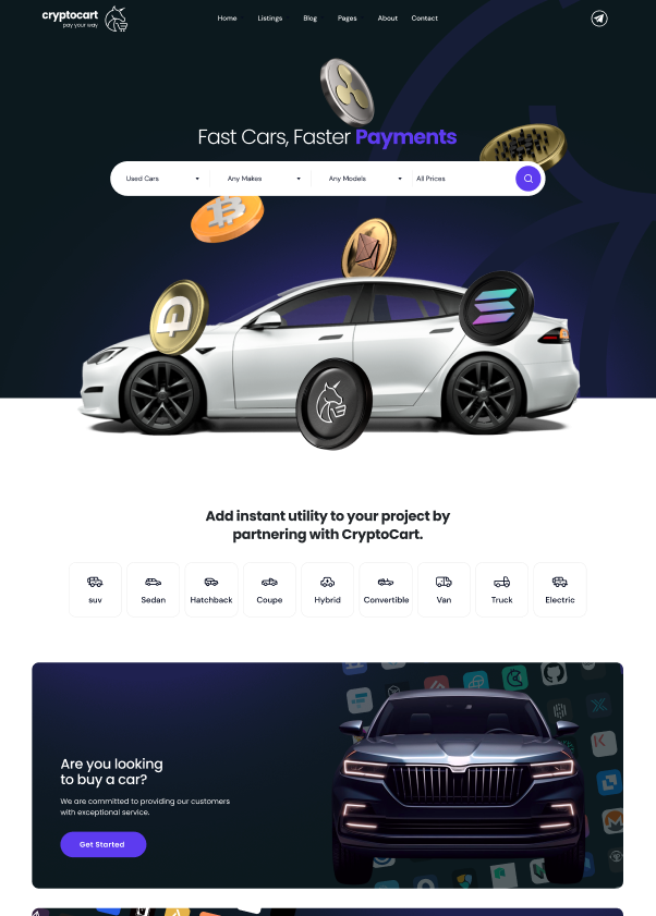 CryptoCartCC's tweet image. We heard you liked cars?
Meet CryptoCart Autos 🚗💨
Whether you're looking for luxury, electric, or economy models, Cryptocart Autos ensures a smooth and secure transaction, bringing convenience and innovation to the car-buying experience. We plan on implementing all major car…