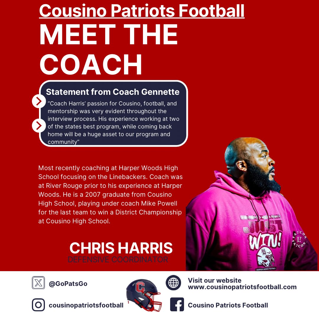 Cousino Patriots Football tweet media