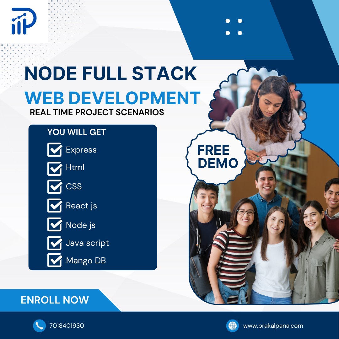 Ready to level up your tech career? Our Node.js Full Stack Web Development training equips you with in-demand skills. Contact us today at 7018401930 for more information.
#Nodejs #FullStack #WebDevelopment #Coding #IndustryRelevant #Prakalpana