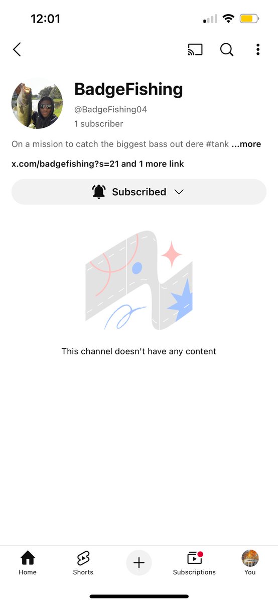 Channel up and running 😌. Subscribe to the Yt and I got you with some content 

youtube.com/@badgefishing0…