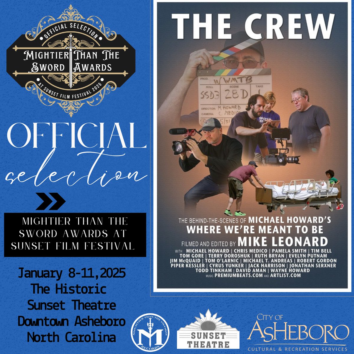 MTTSwordAwards's tweet photo. Thrilled to announce our final round of OFFICIAL SELECTIONS!!!

THE CREW 

Festival director, @TyBru  would like to 
WELCOME YOU TO 
@MTTSwordAwards 
taking place at Sunset Theatre | Asheboro, NC
JANUARY 8-11, 2025 https://t.co/0sLLxnU81A