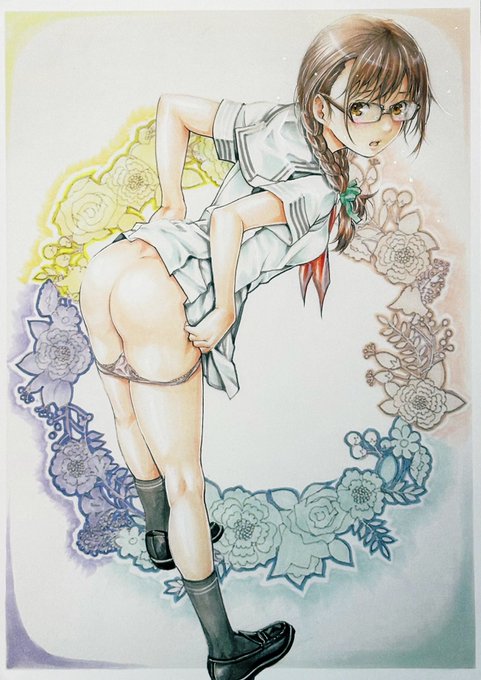 お願いしてみたら
推しに弱い委員長は…
 #アナログ
#イラスト
#コピック 
#眼鏡っ娘 