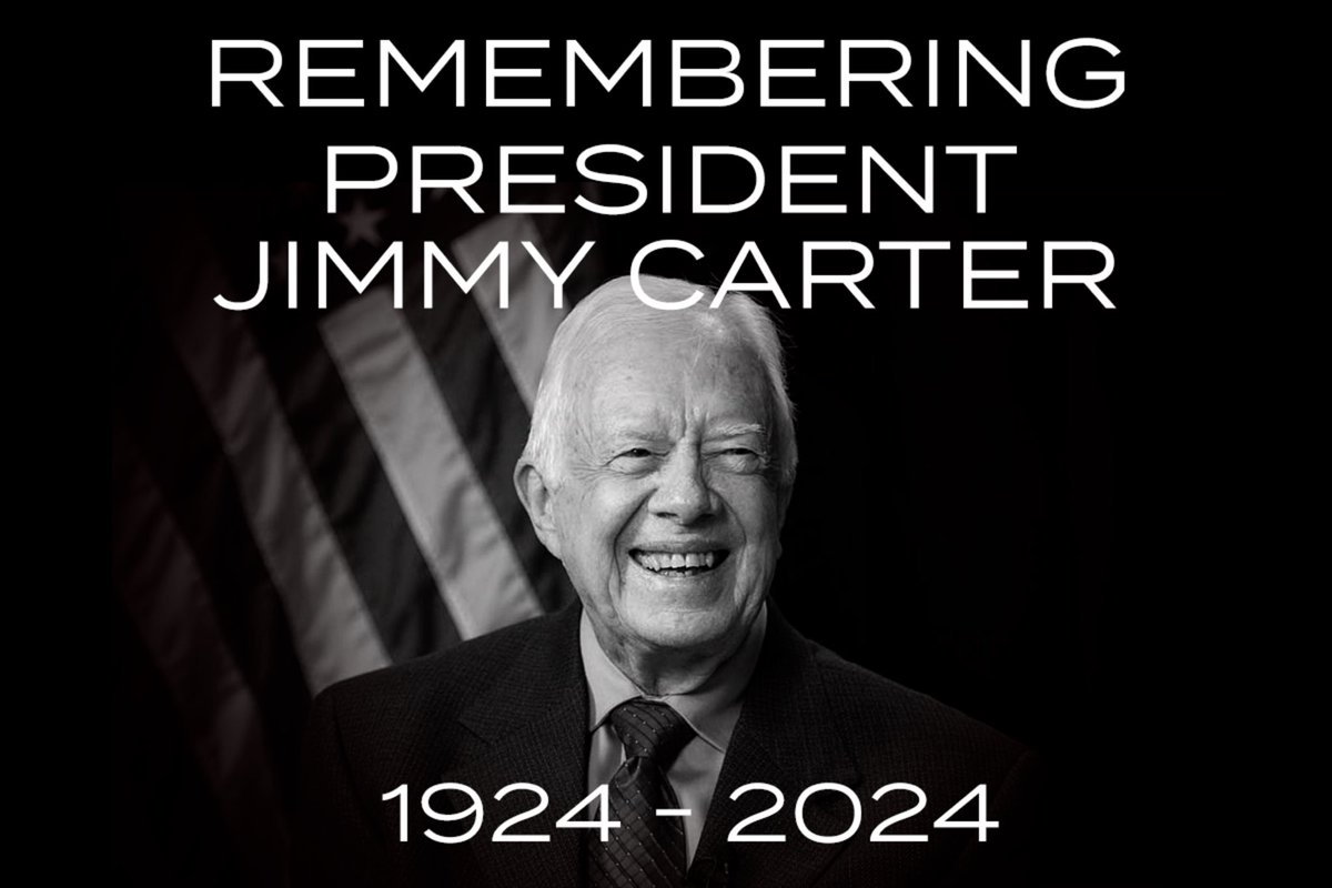The world has lost a giant. President Jimmy Carter was a great inspiration to the American people and the world. His contributions and efforts will continue to impact and shape America for years. Rest in peace, Mr. President.
