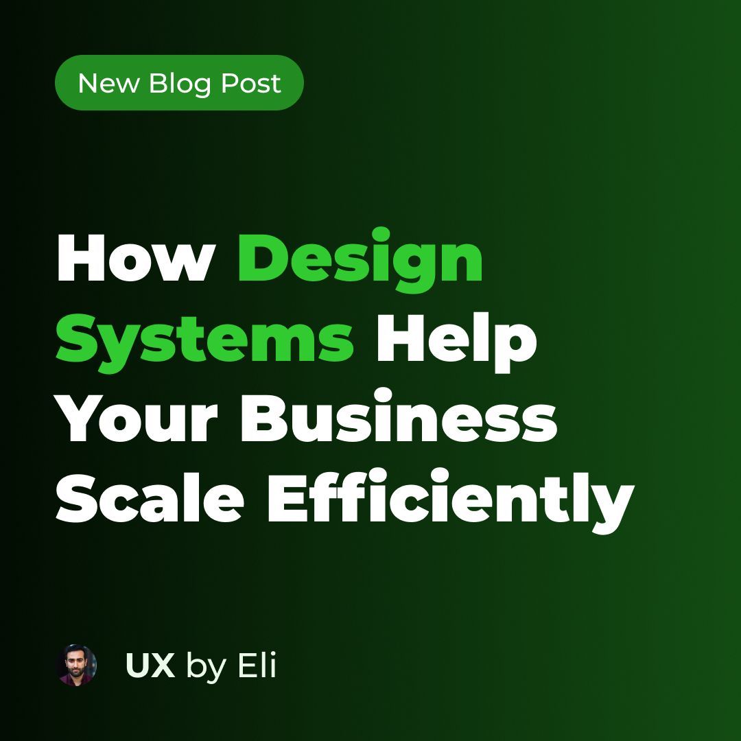 A design system = the backbone of scalable UX. Consistency, speed, and collaboration—all in one. Learn how it helps businesses scale efficiently: uxbyeli.com/blog
#DesignSystems #UXDesign #ScalableDesign #StartupGrowth