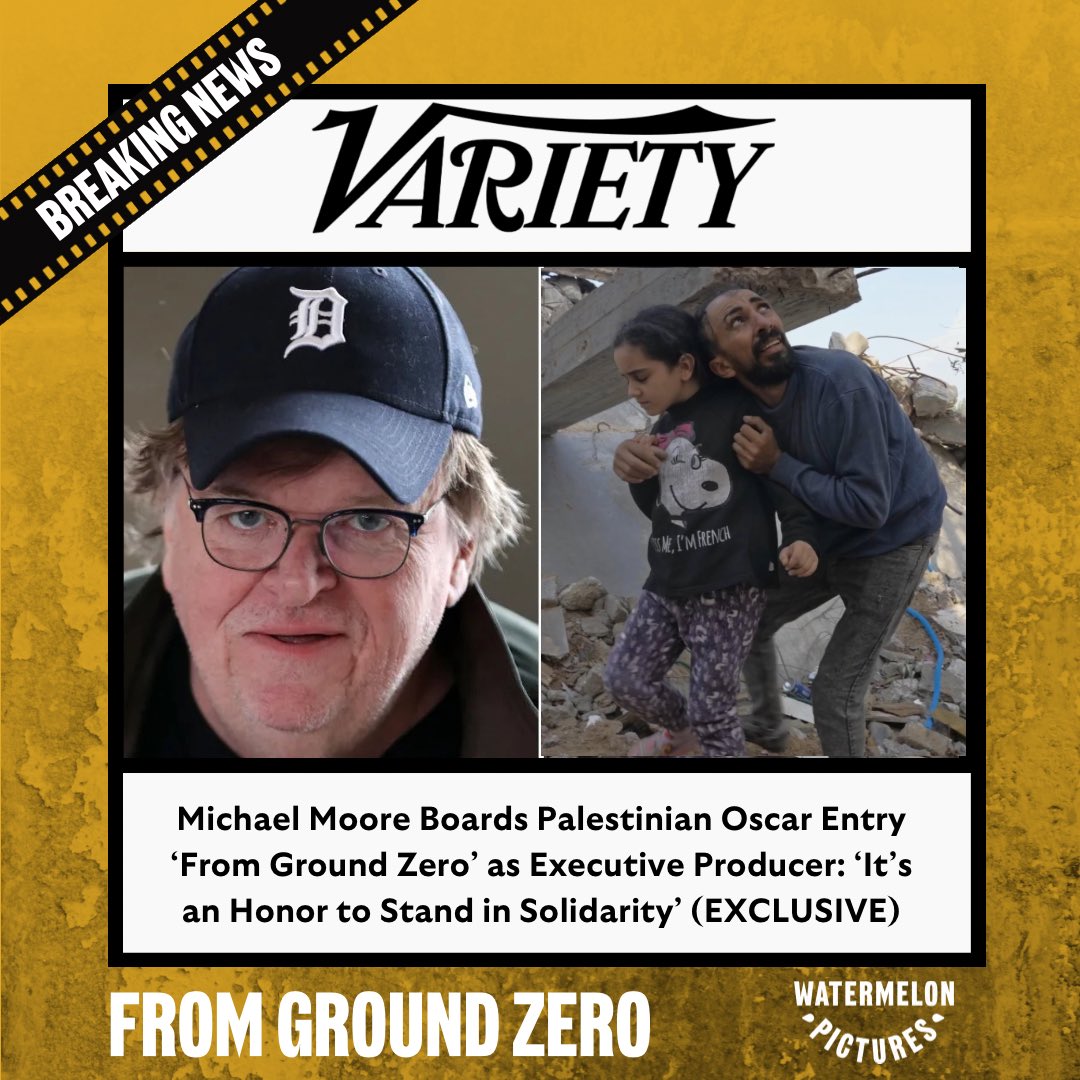 watermelon_pics's tweet image. Breaking: @MMFlint joins From Ground Zero as Executive Producer! 🎬

This film, made amidst unimaginable circumstances, is a powerful act of storytelling and resistance. With Michael’s support, these voices will resonate louder than ever.

#MichaelMoore #FromGroundZero @Variety