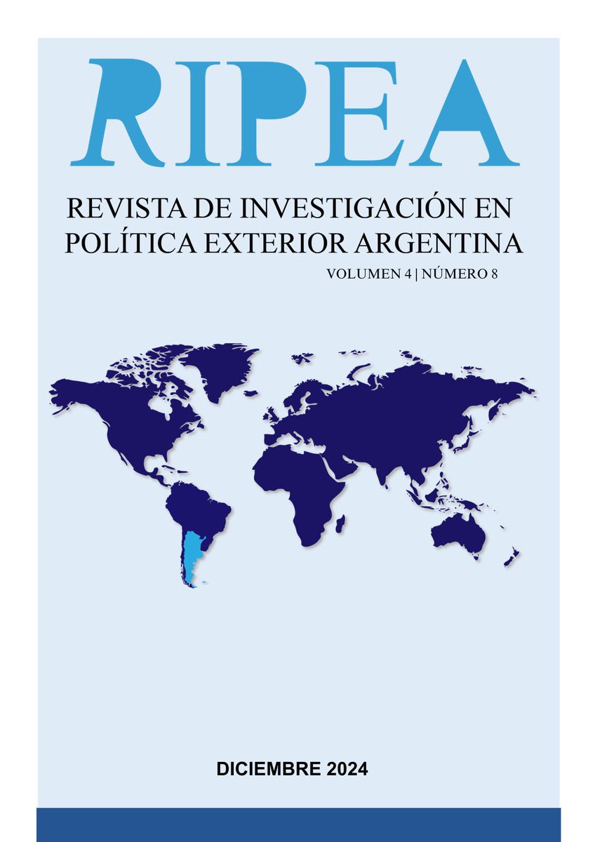 CpoliticaUBA's tweet photo. 📘 Ya se encuentra disponible el nuevo número de la Revista de Investigación en Política Exterior Argentina (@RevistaRipea)

🔗Pueden consultarla en la web👇
https://t.co/yjKmZuhjxu https://t.co/g6J1qpUVra