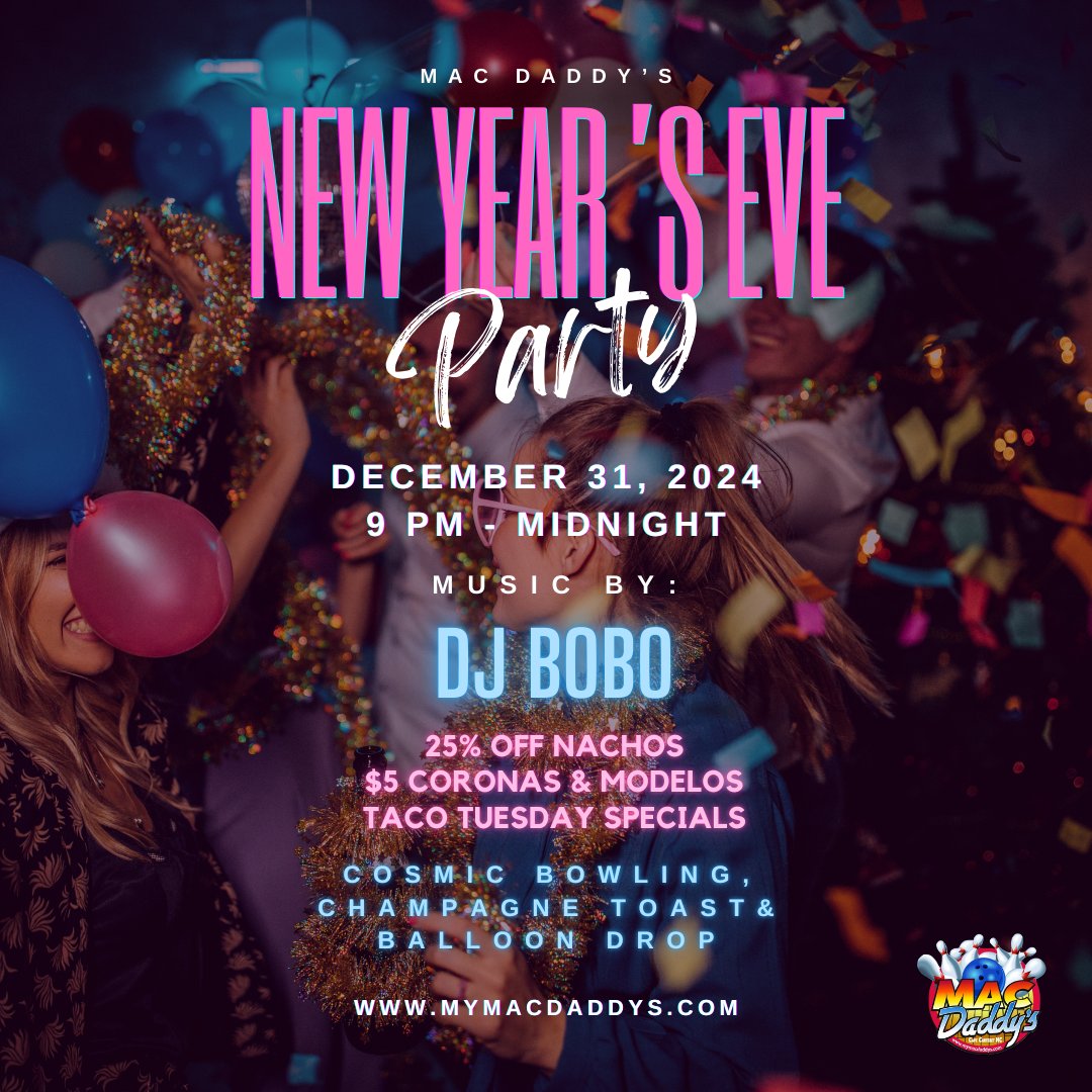 Join us TOMORROW for our FAMILY FRIENDLY New Year's Eve Party! 🥂✨