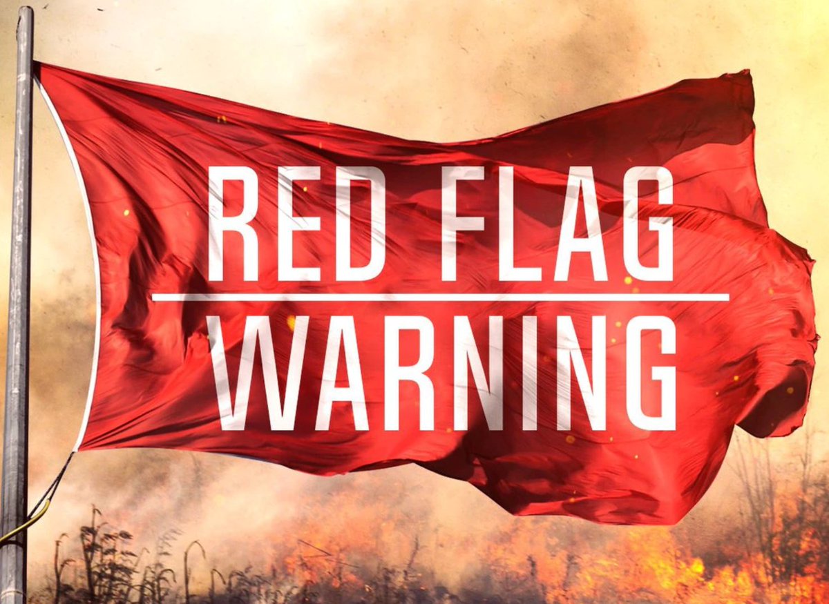 The National Weather Service has issued a Red Flag Warning for wind and low relative humidity, which is in effect from 7 AM to 5 PM MST Monday. Conditions will be favorable for rapid fire spread. Avoid outdoor burning and any activity that may produce a spark and start a wildfire