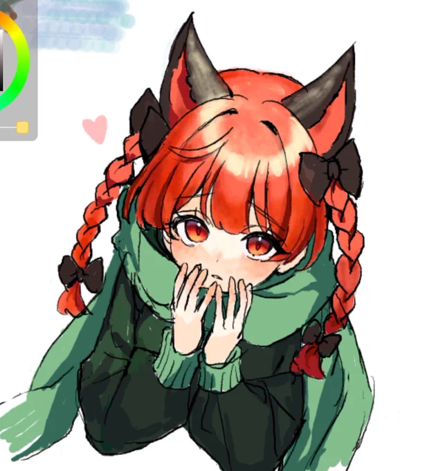 お燐ちゃん絵チャに参加させていただきました。楽しかったです 
