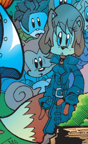 Fiona wearing that rare outfit, the trench coat looks great on her.