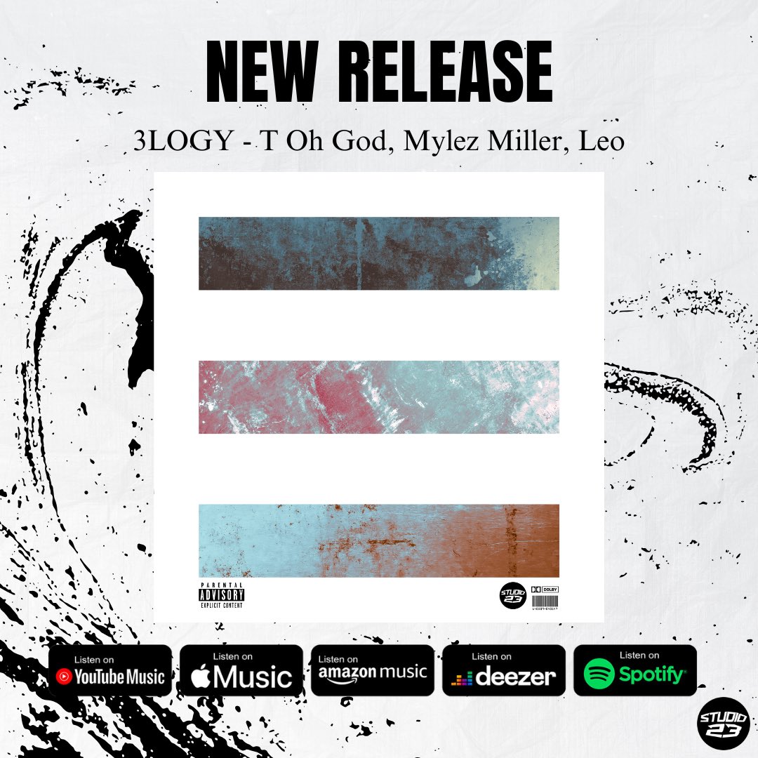 studio23rd's tweet photo. 3LOGY - @TonyOhGod @notingggggggg @MylezMiller 

This AMAZING project by our artists T Oh God, Mylez Miller, and Leo just released today on streaming platforms. This is such a dope Latin project and is major vibes. Proud of y’all for the release 🔥

Check it out on their profiles https://t.co/gGq7mGGWxe