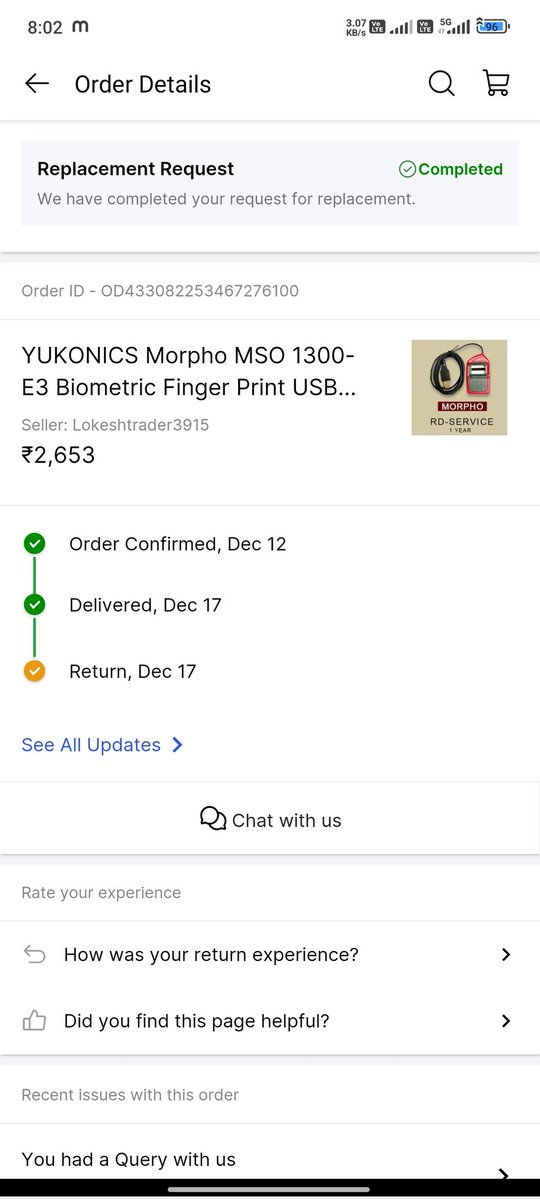 sonu221712's tweet photo. MAINE FLIPKART SE 12/12/2024 KO MARFO DEVICE ORDER KIYA JAB MUJHE PACKET RECEIVED HUA TO USME KUCHH AUR ITEM NIKLA AUR PHIR MAINE COMPLAINT KI TO BOLA KI SIR AAPNA ITEM HUM REPLACE KRA DEGE ITEM PICKUP HUA 22DEC KO SELLER KO MIL GYA APP ME 27dec ko ho jayega but n hua abhi TAK https://t.co/okHaSs7OHs