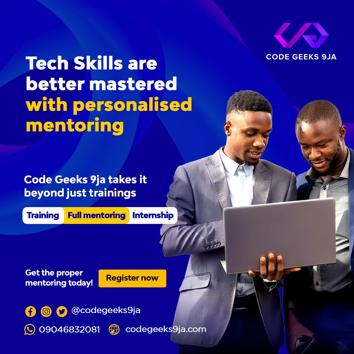 codegeeks9ja's tweet image. 2025 tech skill acquisition goals
You can actually lock in with us, and we will help you through the wilderness
Let’s get you there on these courses:
- Frontend Development
- Backend Development
- Fullstack Development
- Data Analysis, Visualisation and Mining
You ready?