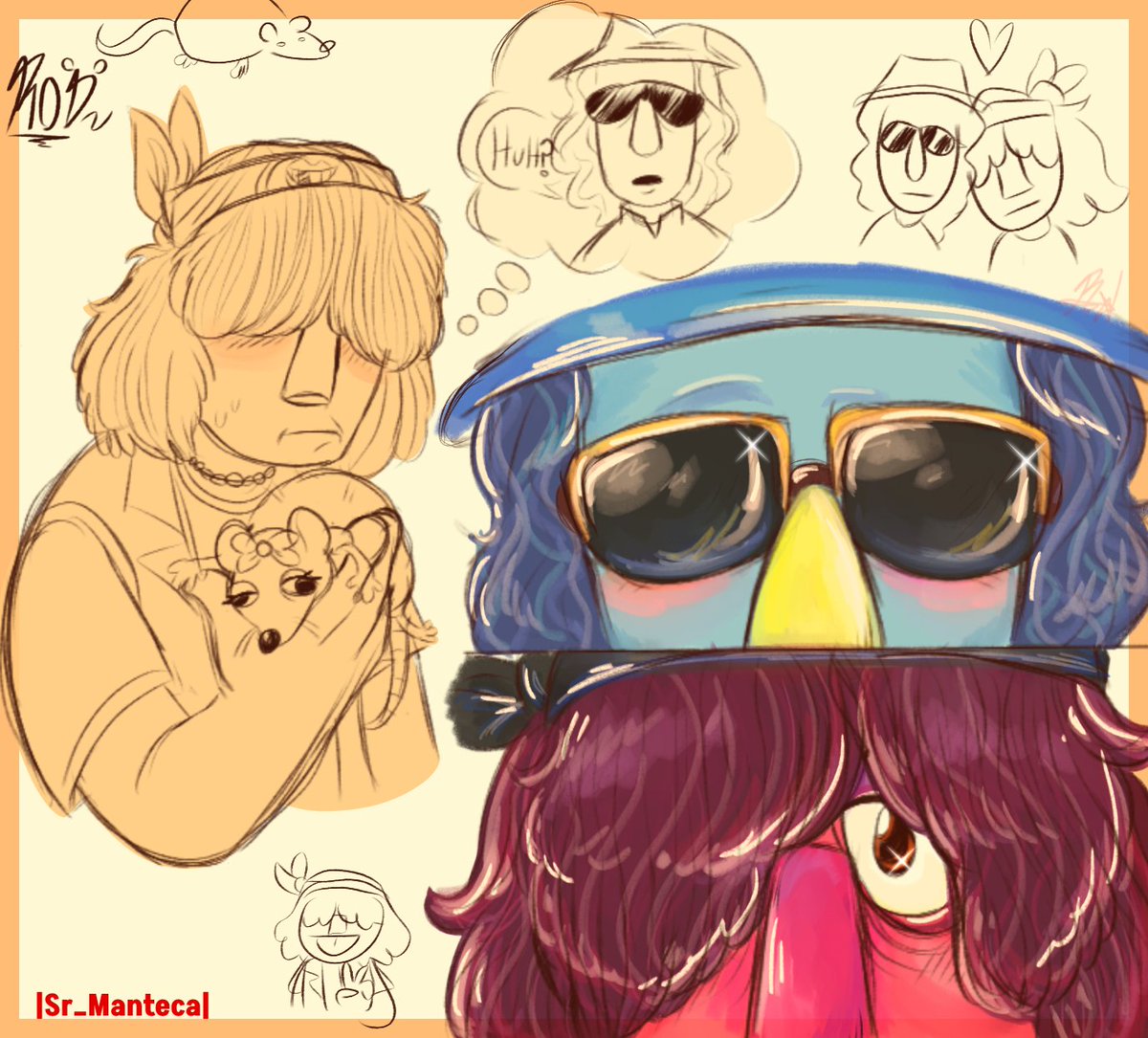 Sr_Mantecaaa's tweet image. Well mine are: Johnny,rod and dreamy!

Yes...both of them I SAY...one of them date whit a member of Electric Mayhem- Uh..and the other one is more of a self insert- he&apos;s a &quot;dream monster&quot; and its Ernie&apos;s friend,he&apos;s kind of an imaginary friend
#puppetverse #muppetverse #muppet