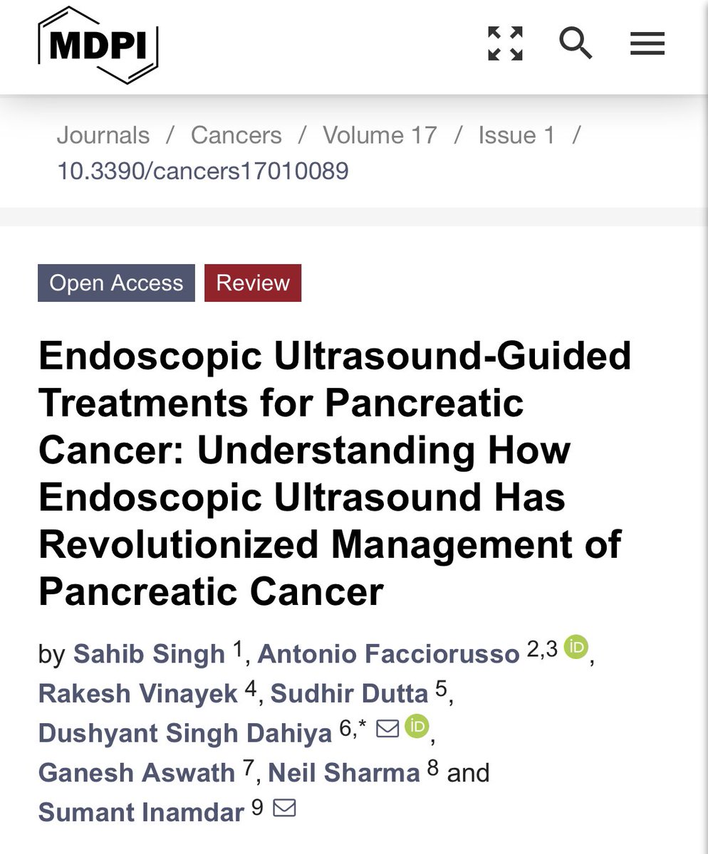 Sahib Singh, MD (@sahibs559) on Twitter photo New publication <a href="/Cancers_MDPI/">Cancers MDPI</a>.
Thank you <a href="/AntonioFaccior6/">Antonio Facciorusso</a> <a href="/DushDahiya/">Dushyant Singh Dahiya, MD</a> <a href="/GaneshAswathMD/">Ganesh Aswath MD</a> <a href="/neilRsharmaMD/">Neil Sharma, M.D. FASGE, FACG, AGAF</a> <a href="/SumantInamdar/">Sumant Inamdar</a> and all other co-authors.
mdpi.com/2072-6694/17/1… New publication <a href="/Cancers_MDPI/">Cancers MDPI</a>.
Thank you <a href="/AntonioFaccior6/">Antonio Facciorusso</a> <a href="/DushDahiya/">Dushyant Singh Dahiya, MD</a> <a href="/GaneshAswathMD/">Ganesh Aswath MD</a> <a href="/neilRsharmaMD/">Neil Sharma, M.D. FASGE, FACG, AGAF</a> <a href="/SumantInamdar/">Sumant Inamdar</a> and all other co-authors.
mdpi.com/2072-6694/17/1…