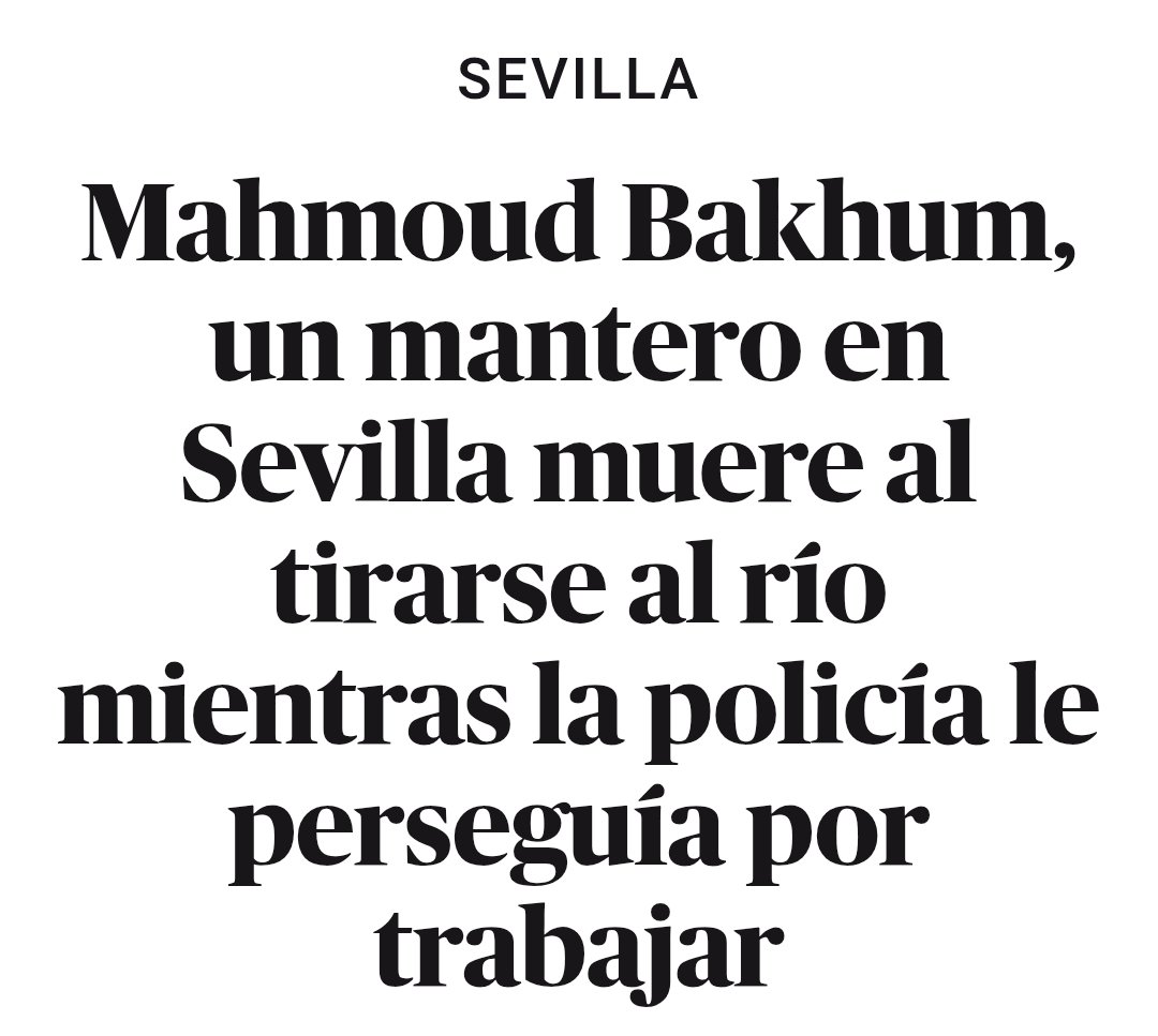 La persecución racista del Estado contra quienes solo tratan de ganarse la vida trabajando es un crimen y tiene consecuencias trágicas. Enviamos nuestra solidaridad a sus compañeros y familiares; luchemos contra los responsables de este homicidio, este sistema no merece existir.