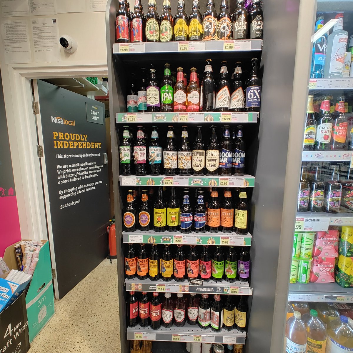 Can't fault the ales at Nisa shop/Post office on Marlow Drive.