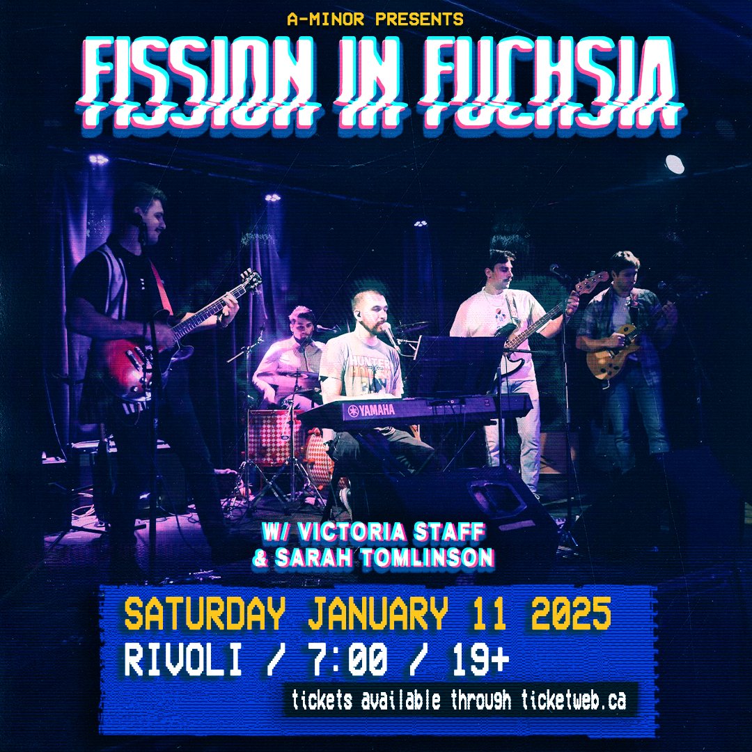 TONIGHT: Don't miss Fission In Fuchsia's EP Preview Show w/ Victoria Staff &amp; Sarah Tomlinson at the Rivoli - Doors at 7PM! Tickets available at: bit.ly/49FH4z4 and at the door.