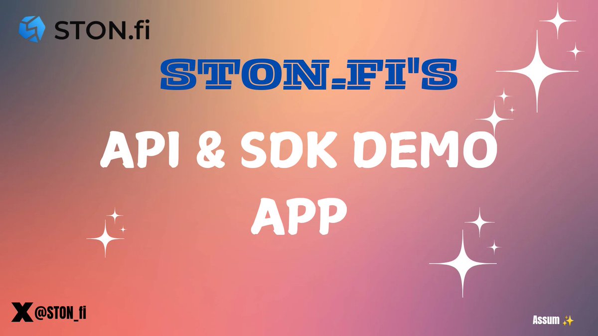 AssumAnaba's tweet photo. Goodnews STONbassadors💥👇🏾
1/
Introducing #STONchronicles!
 We've launched a game-changing demo app showcasing seamless integration of our swap function using API &amp; SDK 👉🏾https://t.co/RjvJsBqvrT https://t.co/oFIBa22tkx