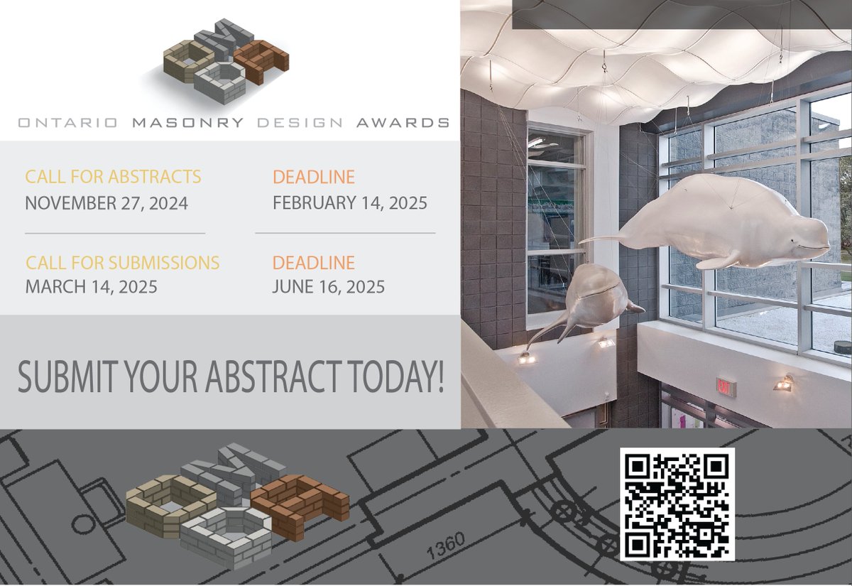 𝕆𝕟𝕥𝕒𝕣𝕚𝕠 𝕄𝕒𝕤𝕠𝕟𝕣𝕪 𝔻𝕖𝕤𝕚𝕘𝕟 𝔸𝕨𝕒𝕣𝕕𝕤

Don't miss the opportunity to celebrate excellence in all things masonry.

Learn more about the abstract &amp; submission process here:

ontariomasonrydesignawards.com

and submit your project today!