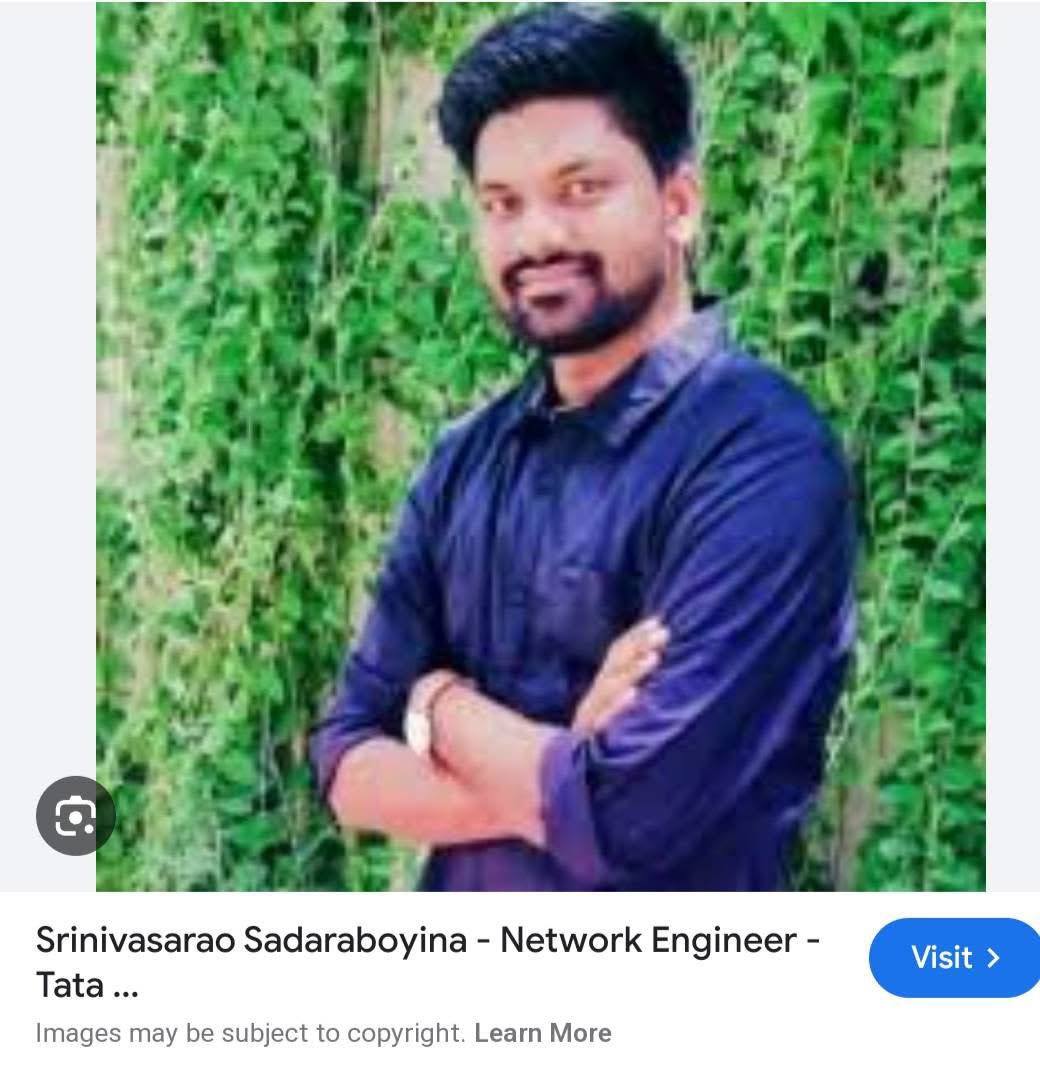 InfoSecHunters's tweet photo. plz look in to this issue. @TCS 
His Name is Srinivasa Rao Sadaraboyina working in TCS ...this idiot fellow is giving fake experience and doing proxy support...he will take Advance and will not lift the phone..so Be aware of this fraud candidate. https://t.co/r8q3SbvVr9