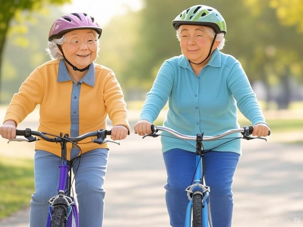 . <a href="/elonmusk/">Elon Musk</a> - Request for Grok 2: "Please create a cartoon of an elderly man and elderly woman wearing helmets riding #bicycles"
This was a result.
It seems you have successfully integrated diversity into your AI.
That should make some critics of yours feel more comfortable.
#DEI