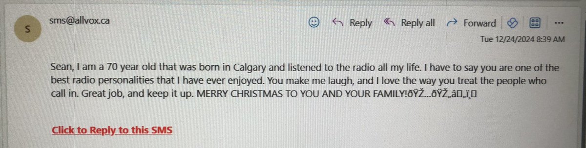 Burkeeboy's tweet image. 30+ years in radio and I’ll never not appreciate getting texts like this.  Thank you.  ❤️❤️.  #MondayMorning #Kindess #Thankful #yeg #yyc