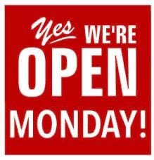 We are open tonight !!!!!  Not normally open Mondays so why not make use of it.