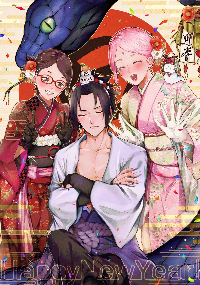 kbuc339's tweet photo. Happy New Year 2025~~!

巳年だよパパ！ということで蛇スケに変化してくれました🐍 https://t.co/5SeoJNffdL