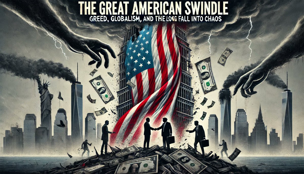 mosnarwrites's tweet photo. The Great American Swindle: Greed, Globalism, and the Long Fall into Chaos 🧨 @mosnarwrites 

https://t.co/vN5IlYv4Ik
🇺🇸
#AmericanCollapse #PoliticalGreed #GlobalismExposed #WakeUpAmerica #SystemIsRigged #FightForFreedom #EndCorruption #UnitedWeStand #PowerToThePeople https://t.co/QOg9OfSUFu