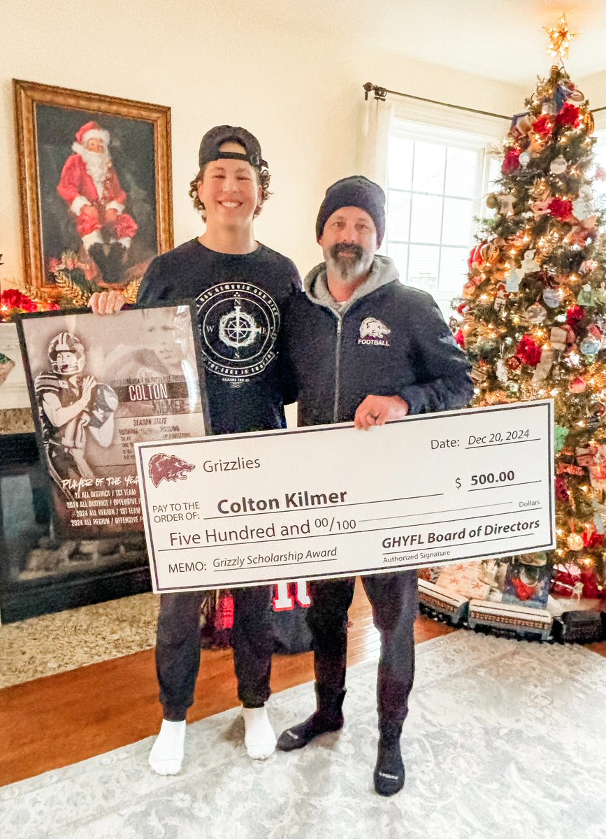 Honored to be recognized by @ghyfl_grizzlies and <a href="/coachfehrman/">Jeff Fehrman</a>. Thank you for providing me with the ability to play the game I love and supporting me throughout my journey!