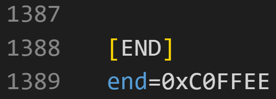 Was looking through the config files of my cnc controller and found this. Guessing this is used to check if the config file is complete? Love it! ☕😄