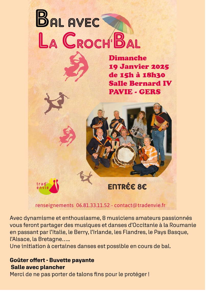 Le Bal d'hivers de Trad'Envie, c'est le dimanche 19 Janvier.