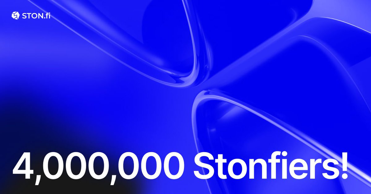 1/ 🚀 4,000,000 Unique Wallets and Counting!

We're thrilled to share a major milestone: the number of unique active wallets on STON.fi has officially surpassed 4 million! This isn’t just a statistic; it’s a testament to the trust and engagement of our community.