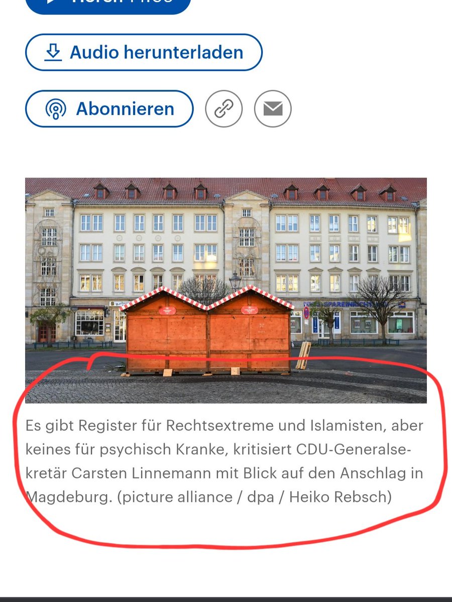 In einem Interview heute mit dem Deutschlandfunk forderte CDU-Generalsekretär Linnemann, ein Register für psychisch kranke Menschen einzurichten. Das ist eine derartige Entgleisung und antirechtstaatliche Forderung, dass die mediale Ruhe dazu erschreckend ist.