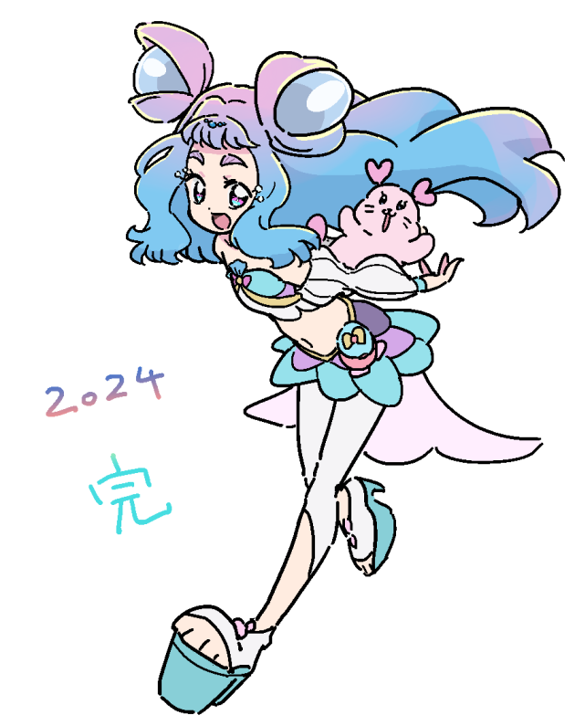 ローラ(プリキュア) 「2024年の描き納め。本年はお世話になりました。みなさんよいお年をお迎えください」|ぼつおのイラスト