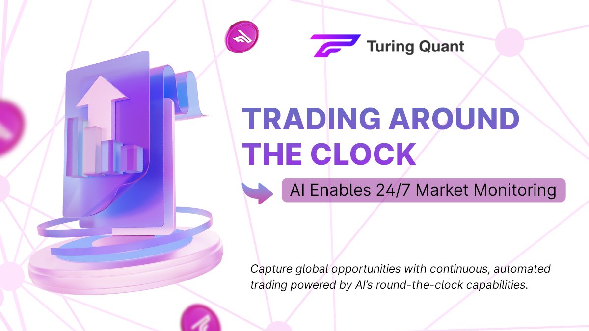 Turingquant's tweet photo. 🌍📈 Trading Around the Clock
AI never sleeps, and neither does your portfolio! 🕒🤖
Leverage 24/7 market monitoring to capture global opportunities effortlessly.
🌟 AI-powered. Automated. Always on. 🌟

#AITrading #GlobalMarkets #Innovation https://t.co/w8UEypH0Sc