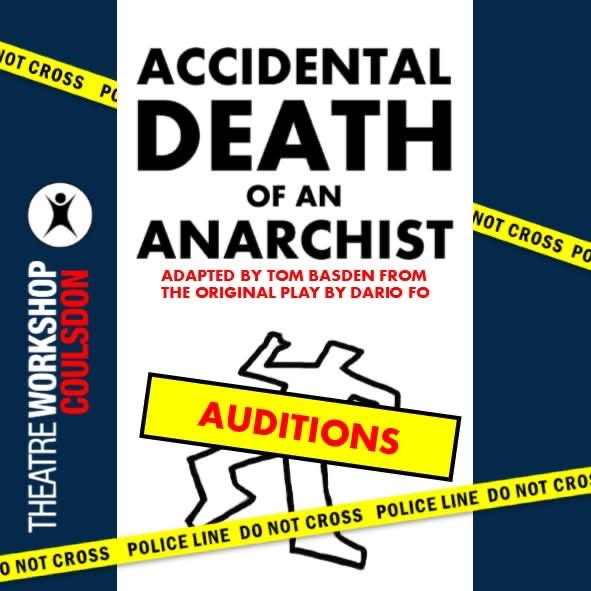 Read throughs for our spring show 'Accidental Death of an Anarchist' take place on Monday 6th and Wednesday 8th January 2025 starting at 8pm, in the main hall of the Coulsdon Community Centre. Think you can cut it? Then let's be having you!