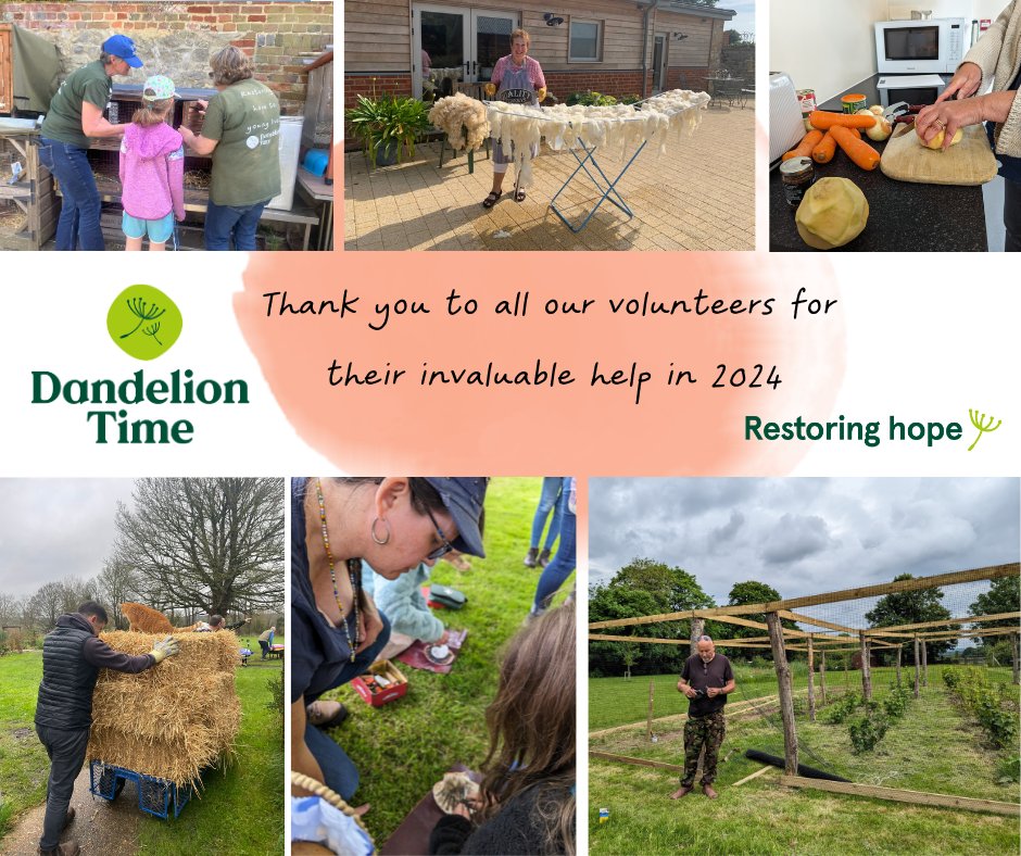 Thank you to our wonderful volunteers for another year of enabling us to carry out transformational work with children and their families or carers.

Would you like to join our lovely community of volunteers?

👉 dandeliontime.org.uk/support-us/vol…

#BrighterFuture
#KentVolunteering