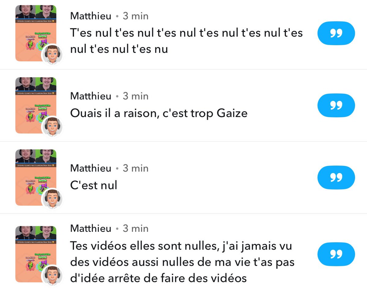 graphyxpro's tweet image. Mon hater originel sur Snapchat 😭