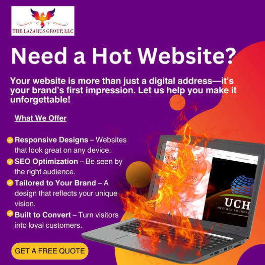 lazarusgroup229's tweet image. gnite Your Online Presence with The Lazarus Group LLC!

#WebDesign #ResponsiveDesign #DigitalTransformation #WebsiteOptimization #SEO #BusinessGrowth #OnlinePresence #BrandingMatters #WebsiteDevelopment #Entrepreneurship #SmallBusinessSolutions #DigitalMarketing #WebDesignExpert