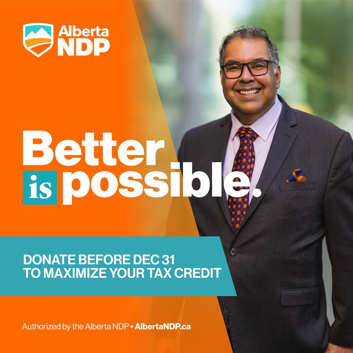 heathersweetab's tweet image. It&apos;s almost the end of the year. Let&apos;s work together to make 2025 better for Alberta.

Donate before the New Year to maximize your tax credit!

#BetterIsPossible