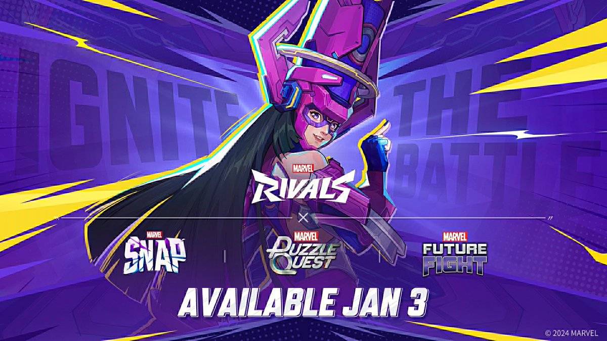 MarvelRivals's tweet image. 💥 We're teaming up with MARVEL Snap, MARVEL Puzzle Quest, and MARVEL Future Fight to bring you a brand new collaboration available on January 3rd! 

Keep an eye out for further updates! 

#MarvelRivals