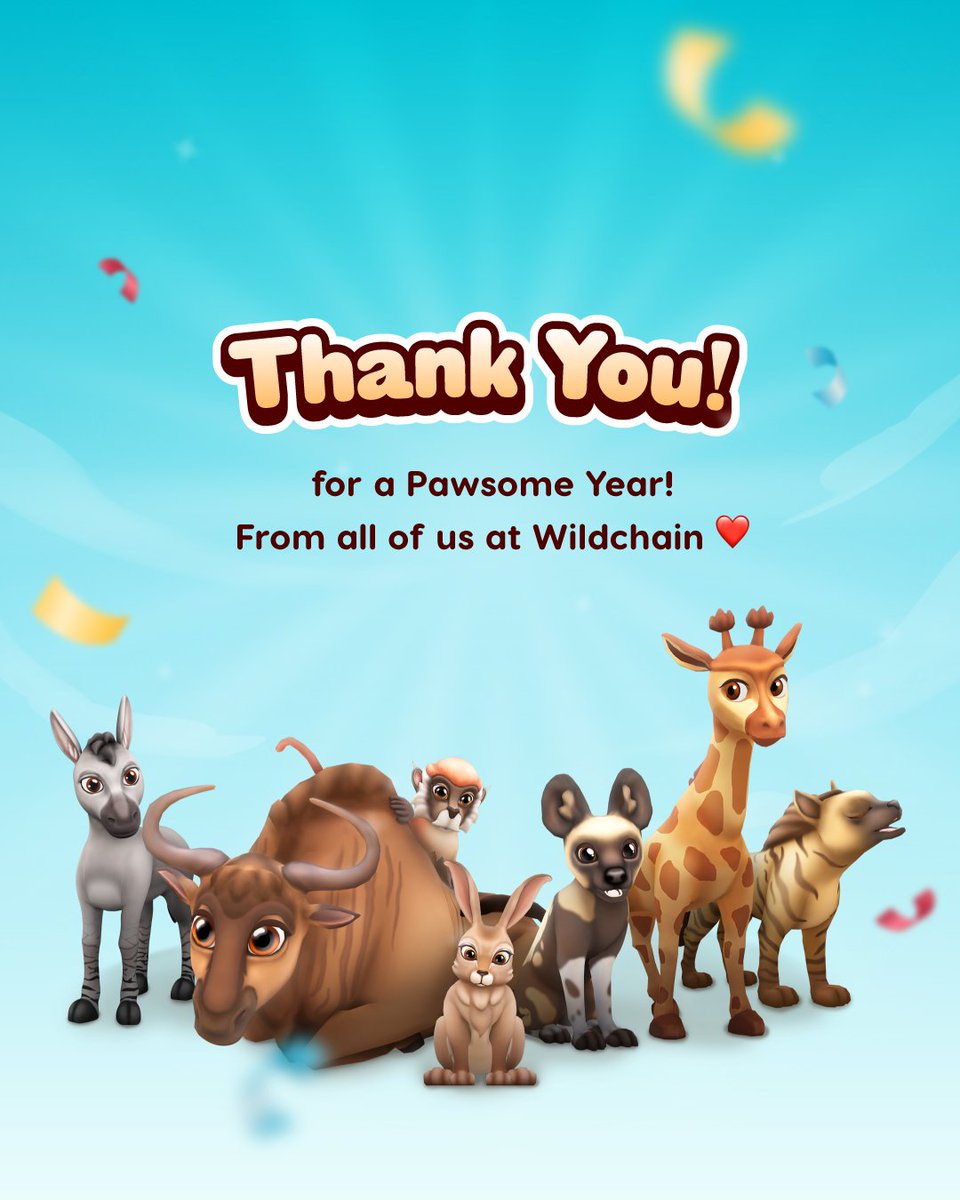 A big heartfelt thank you from the Wildchain team for all your support this year. Looking forward to show you an amazing game in 2025 <3