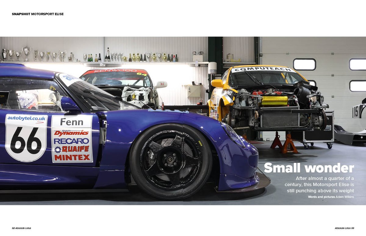 Absolute Lotus magazine (@absolutelotus_) on Twitter photo An Elise that competes with modern GT3 cars? You'd better believe it! We meet the team who has developed a Motorsport Elise to compete with much more modern, powerful and expensive racers. Pick up your copy of Absolute Lotus in the shops or order it here – performancepublishing.co.uk/januaryfebruar… An Elise that competes with modern GT3 cars? You'd better believe it! We meet the team who has developed a Motorsport Elise to compete with much more modern, powerful and expensive racers. Pick up your copy of Absolute Lotus in the shops or order it here – performancepublishing.co.uk/januaryfebruar…
