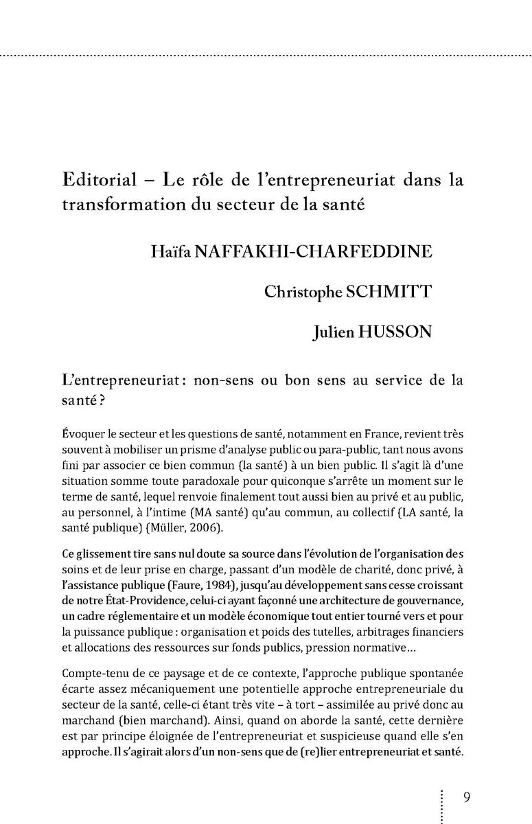 Le rôle de l'entrepreneuriat dans la #transformation du secteur de la #santé 👉 shs.cairn.info/revue-manageme…

Le n°11 de RMA Santé est mis en ligne sur Cairn