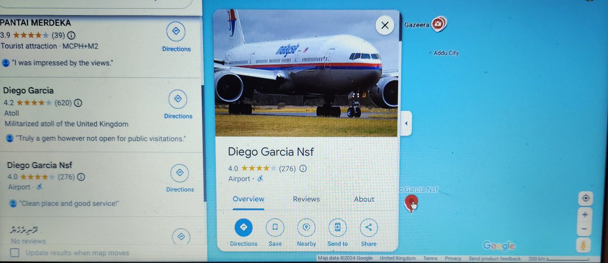 Papillon555555's tweet photo. @ashtonforbes If you google map Diego Garcia, this is what comes up. https://t.co/PXNi3MyvVB